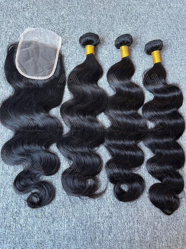 Diamond Hair Body 3 Bundles With 4X4 Closure