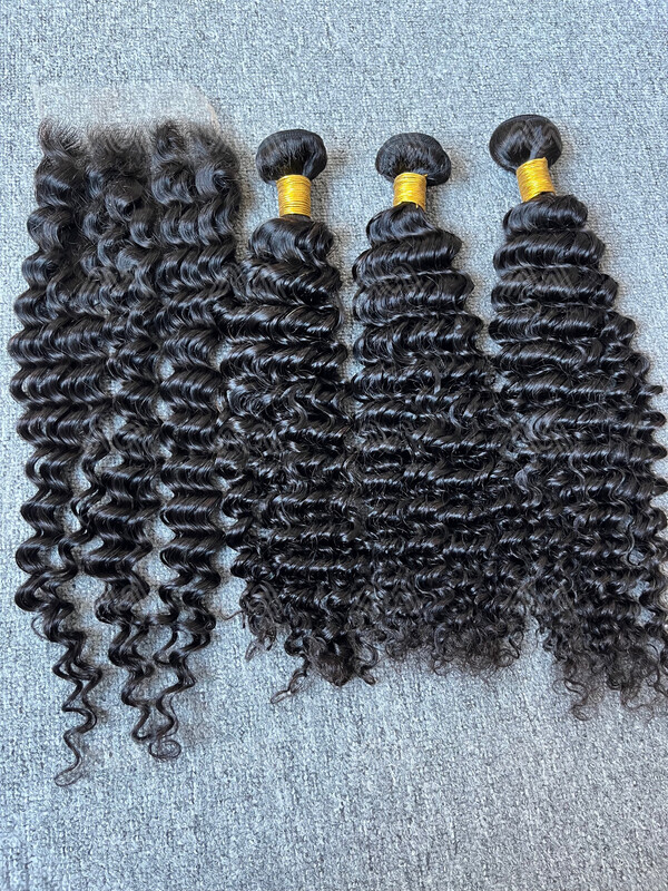 Diamond Hair Deep 3 Bundles With 5X5 HD Closure Deals