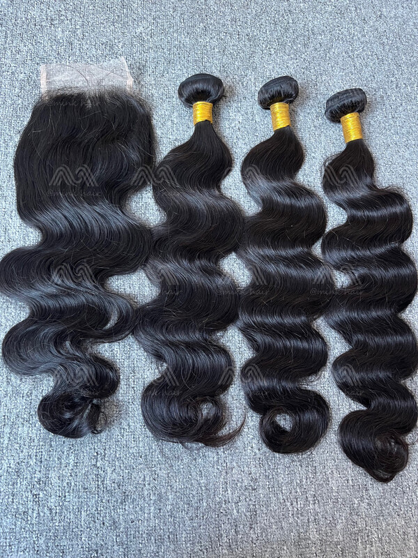 Diamond Hair Body 3 Bundles With 4X4 Closure