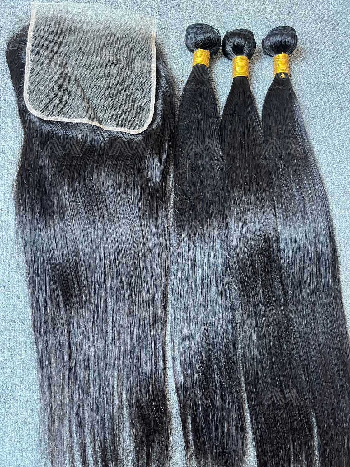 Diamond Hair Straight 3 Bundles With 6X6 HD Closure Deals