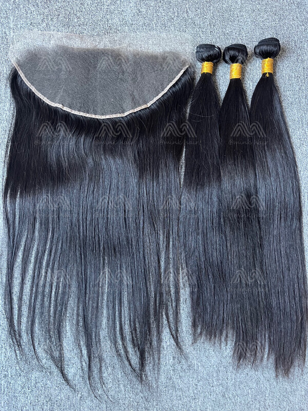 Diamond Hair Straight 3 Bundles With 13X6 HD Frontal Deals