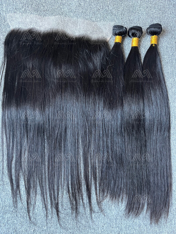 Diamond Hair Straight 3 Bundles With 13X4 Frontal Deals