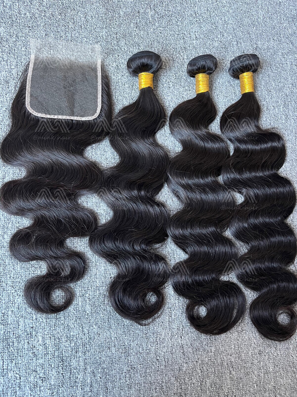 Diamond Hair Body 3 Bundles With 4X4 HD Closure Deals