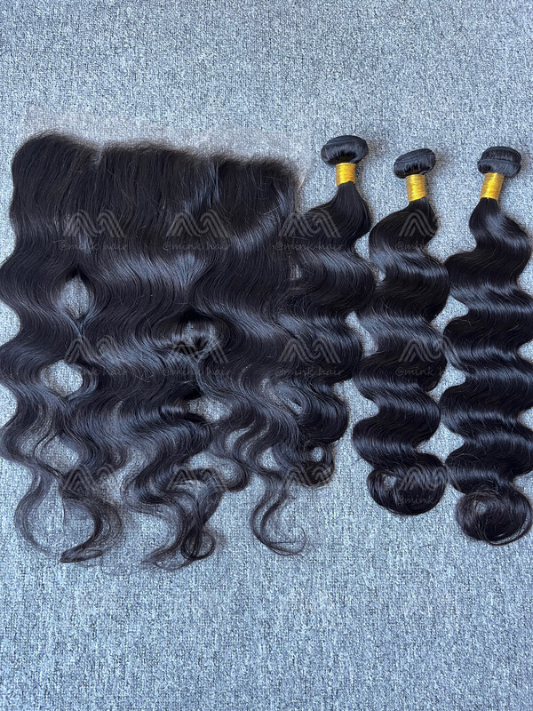 Diamond Hair Body 3 Bundles With 13X4 HD Frontal Deals