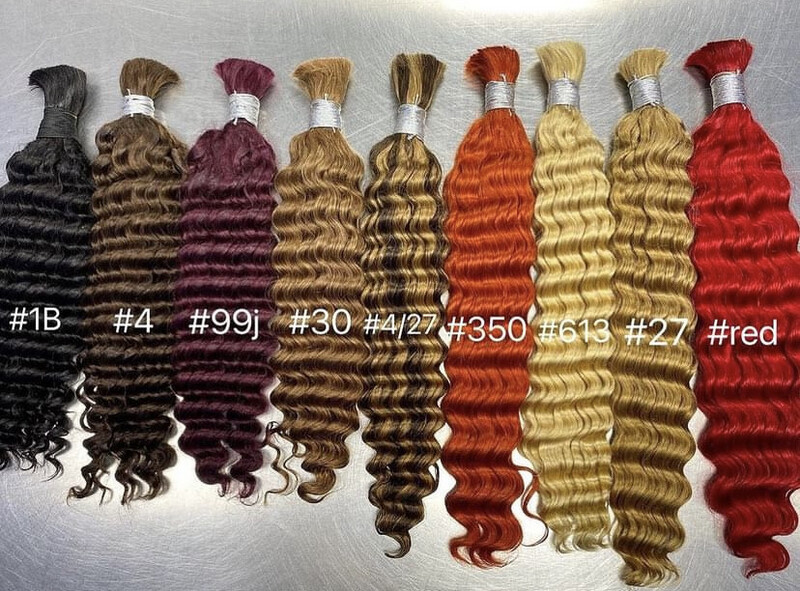 Color Bulk Hair Without Weft (100g )