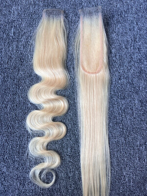 Blonde Hair Straight/ Body 2x6 HD closure