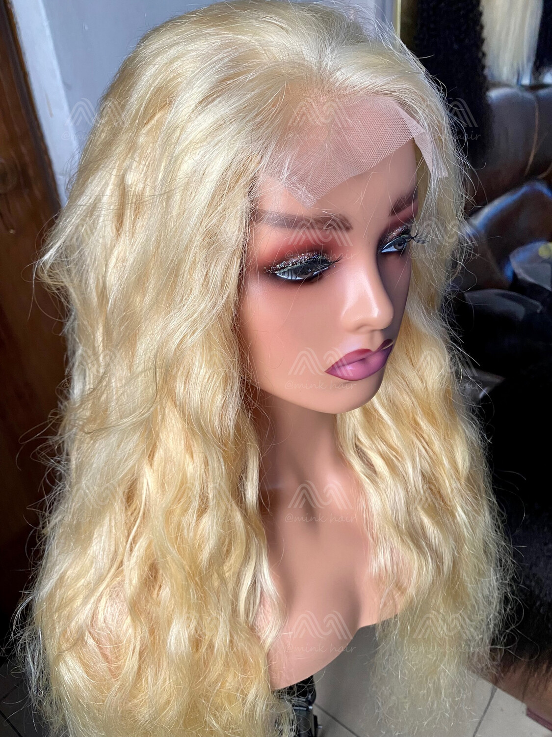 Blonde Hair Body 5x5 Closure Wig