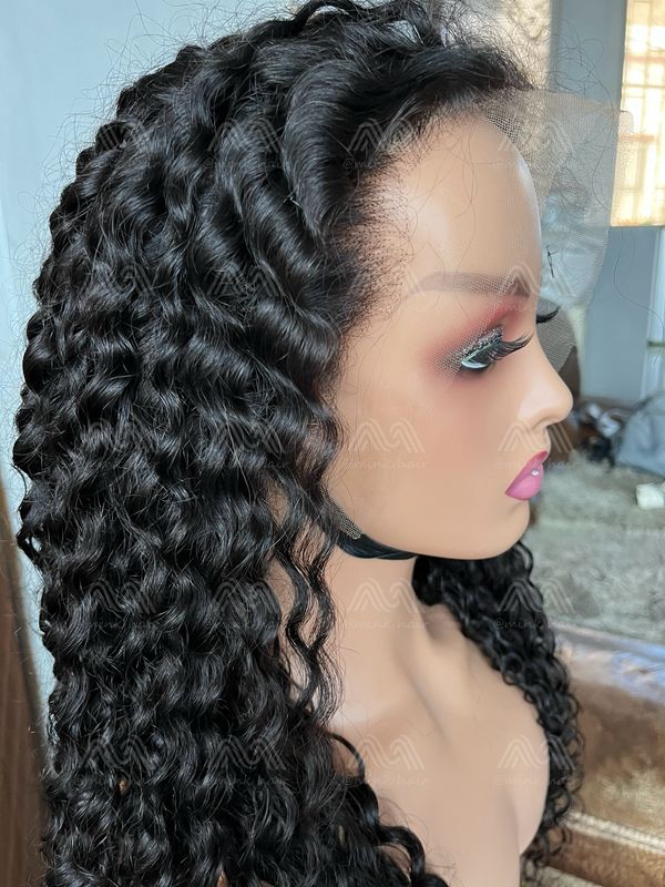 Mink Hair Deep Wave 13x4 HD frontal Wig