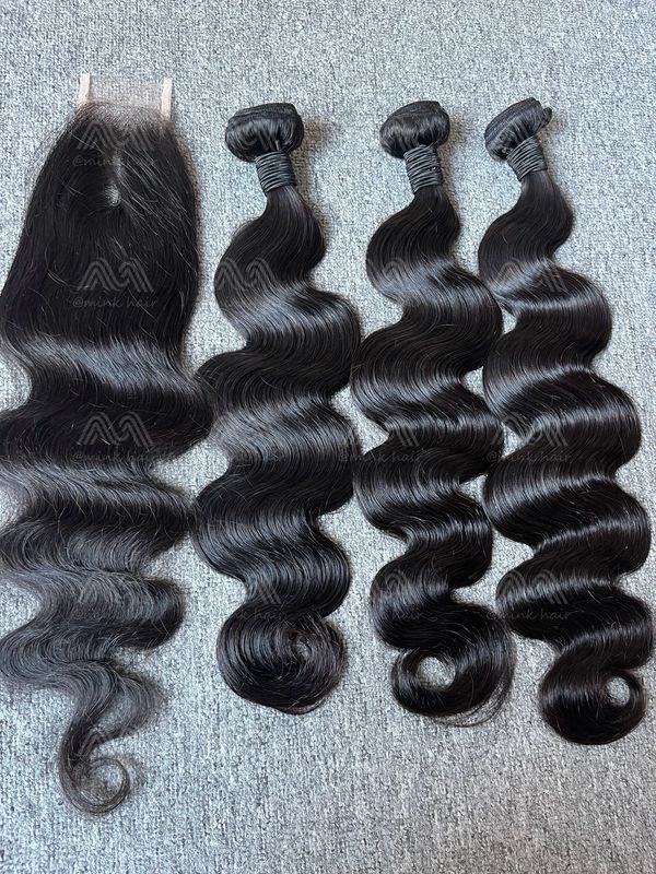Mink Hair Body wave 3 Bundles With 2x6 HD closure Deals