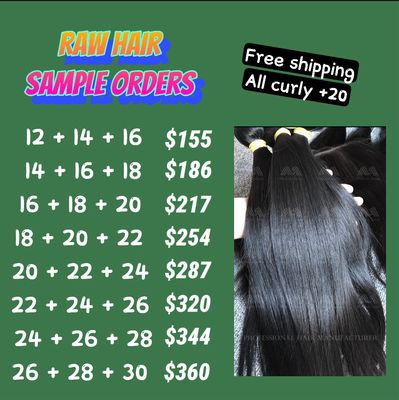 Raw Hair 3 Bundles Sample Deals