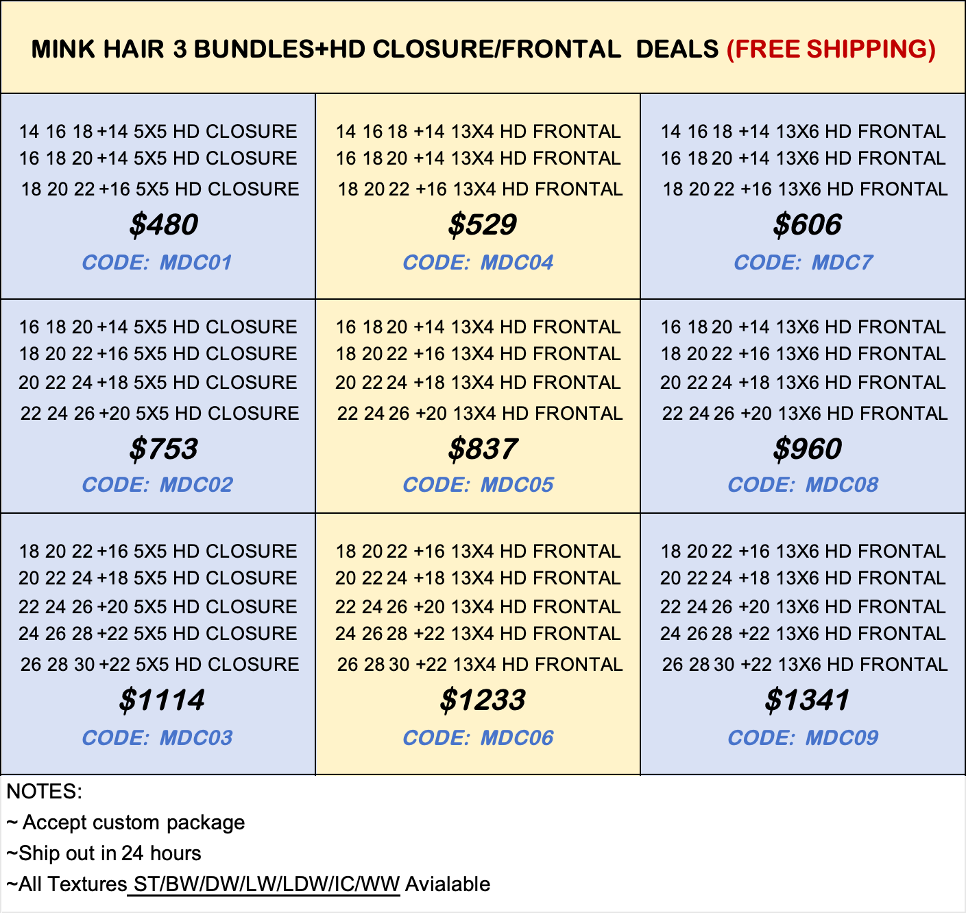 Mink Hair 3 bundles+HD Closure/frontal Deals