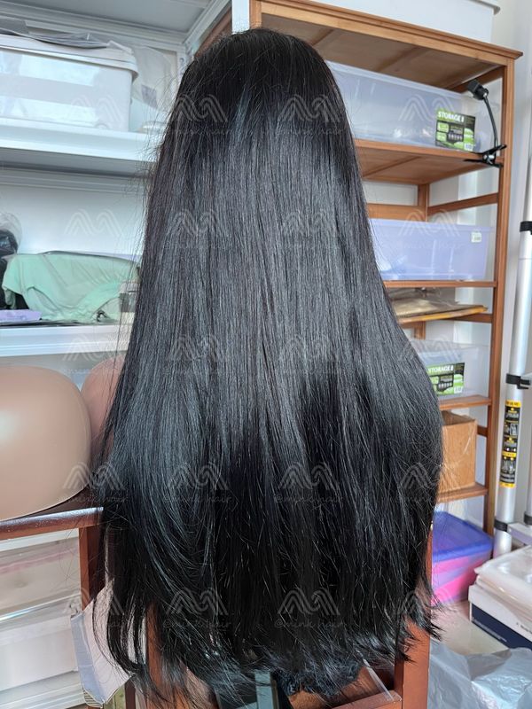 Luxury Hair Double Drawn 250% Density Transparent Lace straight Wig