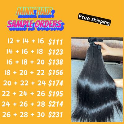 Mink Hair 3 Bundles Sample Deals