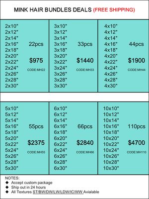 Mink Hair 10”-30” Inch Bundle Deals