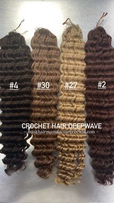 Colored Deepwave Crochet Hair Extensions