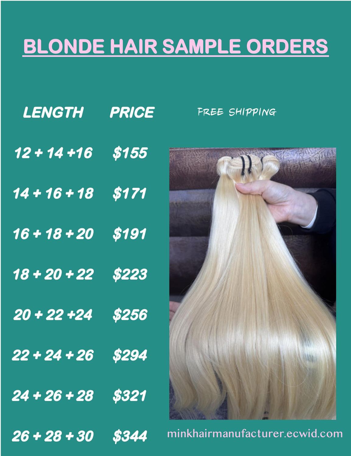 Blonde Hair 3 Bundles Sample Deals （100g Each Bundle)