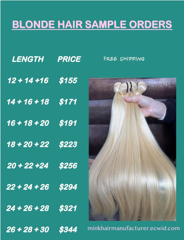 Blonde Hair 3 Bundles Sample Deals （100g Each Bundle)