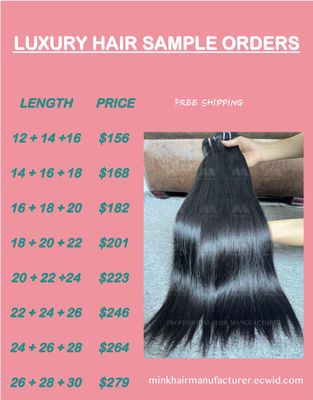 Luxury Hair 3 Bundles Sample Deals （100g Each Bundle)