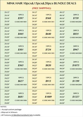 Mink Hair 10pcs 15pcs 20pcs Bundle Deals