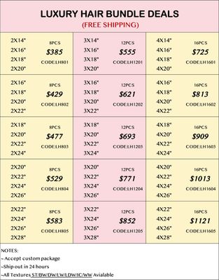 Luxury Hair 8pcs 12pcs 16pcs Bundle Deals