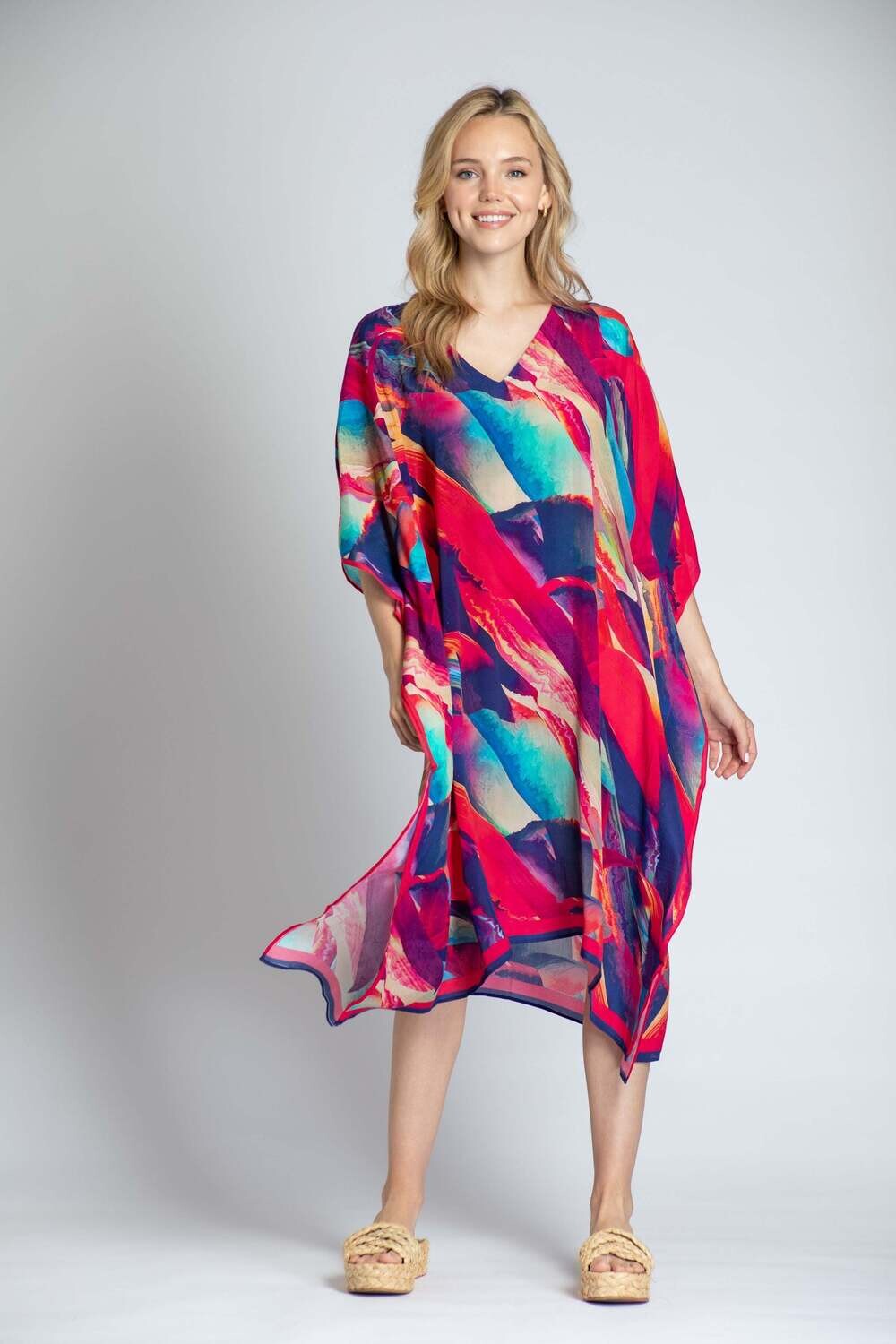 APNY Abstract Multicolor Kaftan
