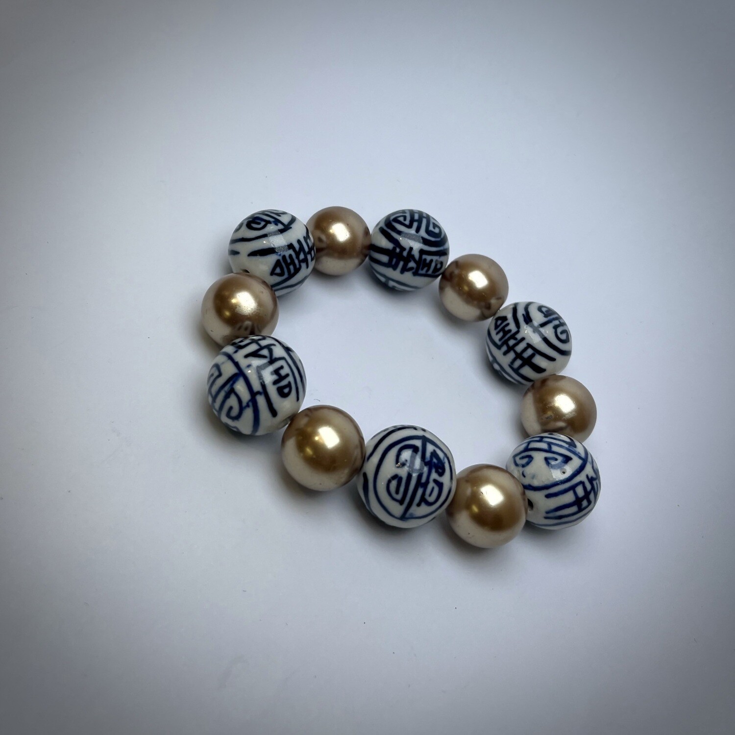 ASTOR JEWERLY 24326  GL/BL BRACLET