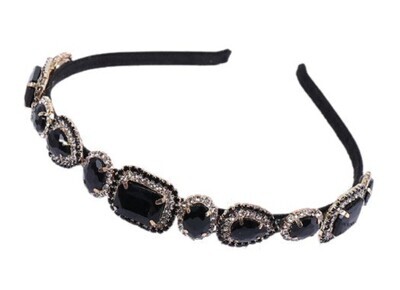 Lordane Black Crystal Headband