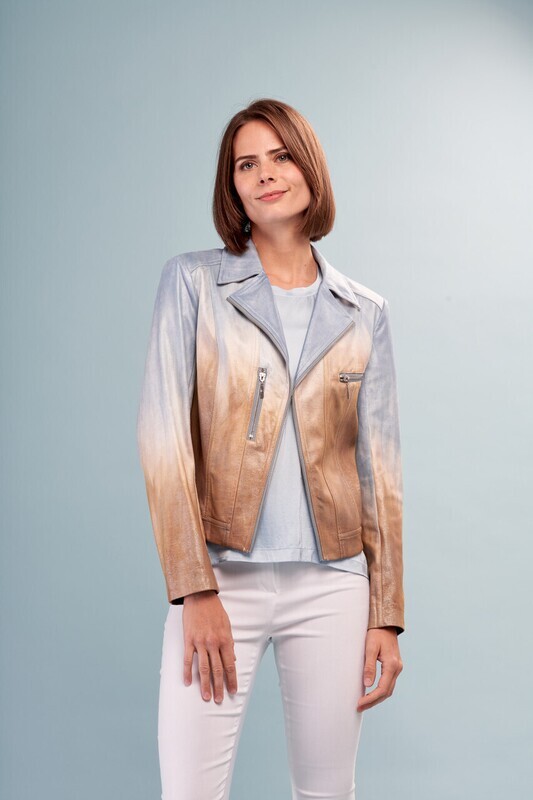 Insight Metallic Vegan Moto Leather Jacket