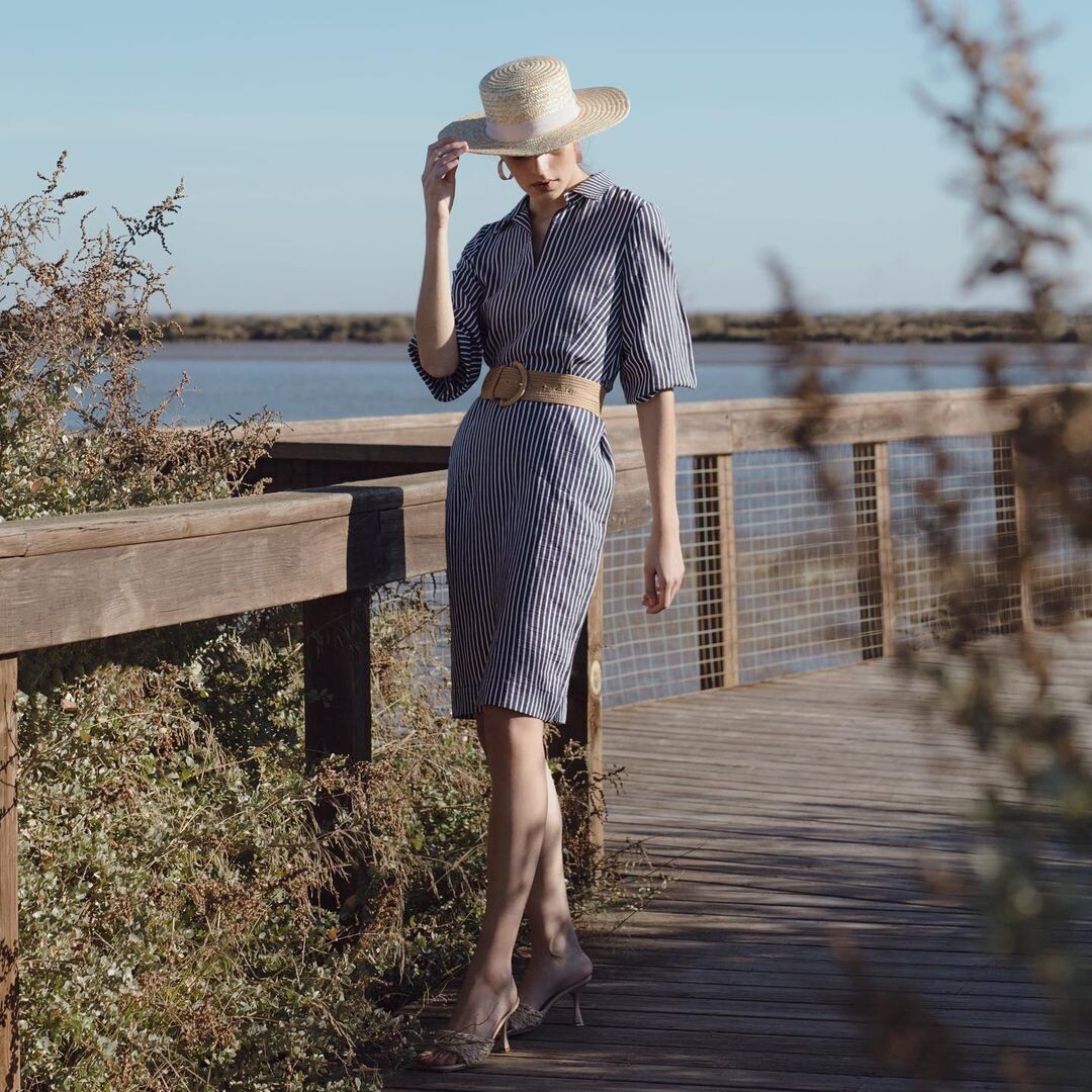 Hilton Hollis Opalescent Stripe Dress