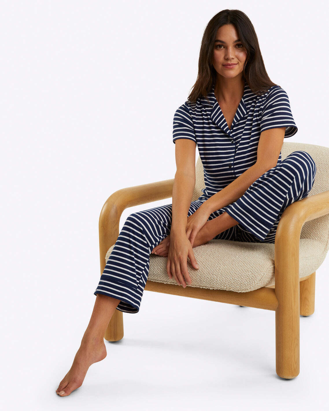 Draper James Linda Pajama Set in Nautical Stripe