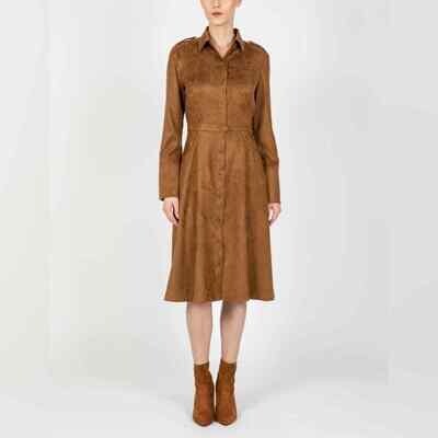 Hilton Hollis Luxe Faux Suede Dress
