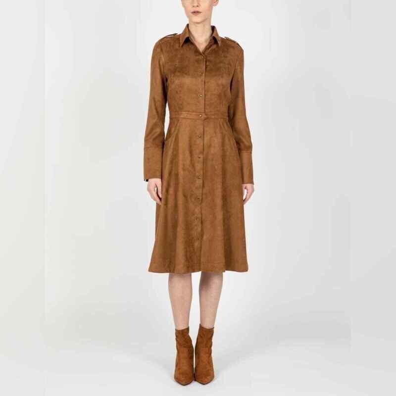Hilton Hollis Luxe Faux Suede Dress