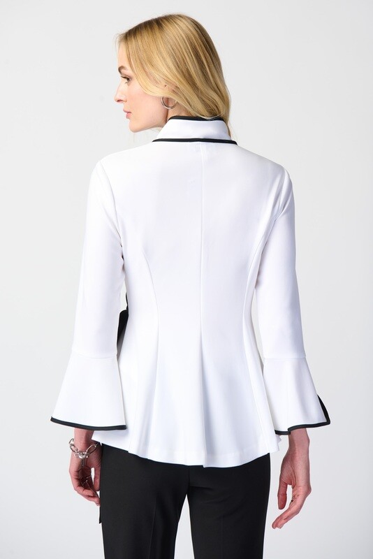 Joseph Ribkoff Silky Knit And Satin Colour-Block Jacket