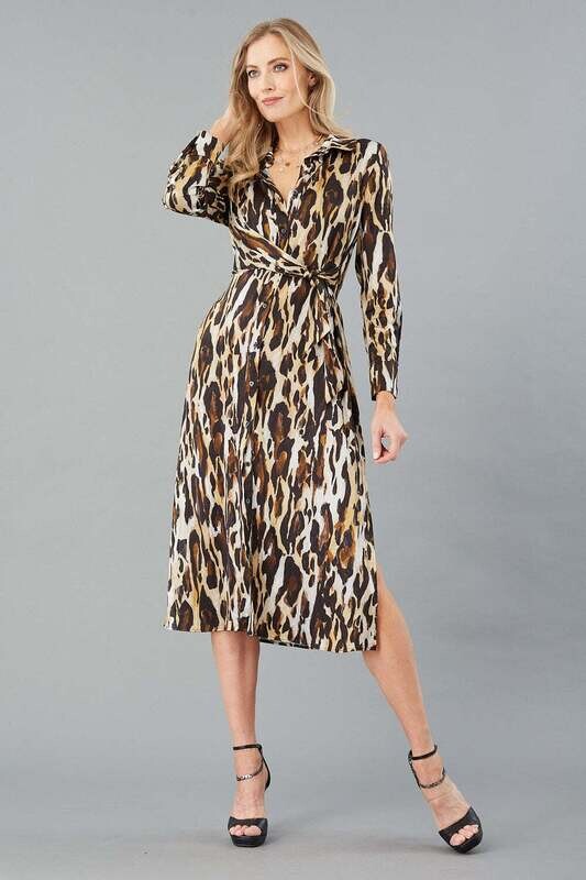 Lola &amp; Sophie Printed Midi Shirt Dress