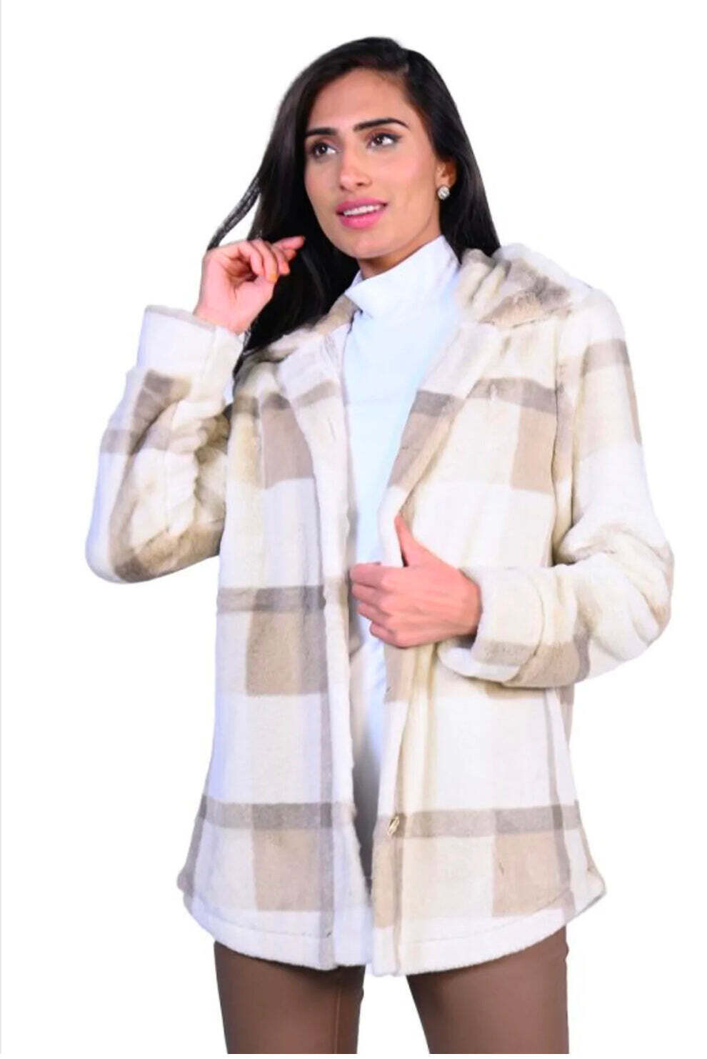 Frank Lyman Plaid Cardigan