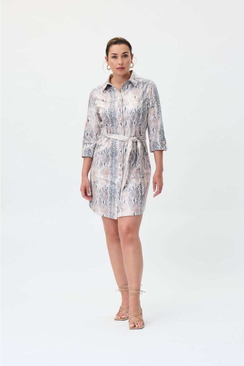 Joseph Ribkoff Snake Print Shirt Dress