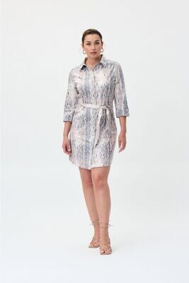 Joseph Ribkoff Snake Print Shirt Dress