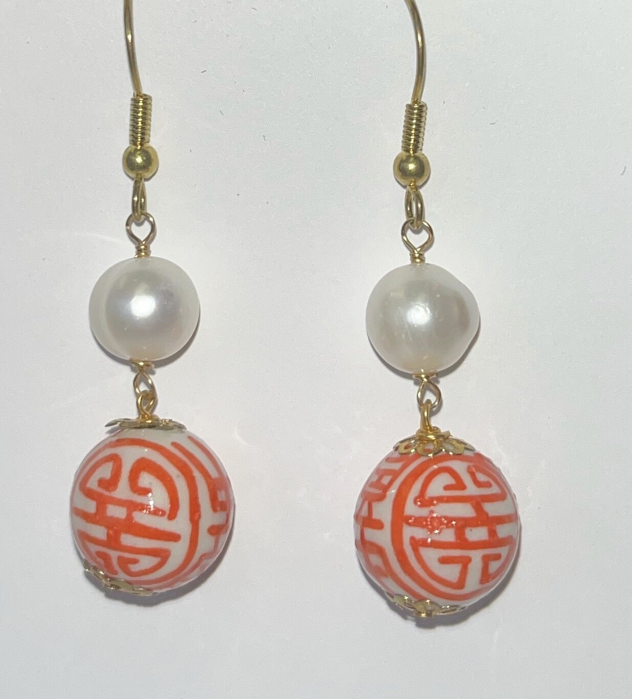 ASTOR JEWERLY 24159  WH/ORJ EARRING