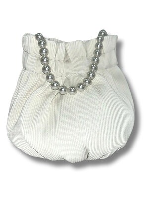 Pretty Persuasions Drawstring Bag w/ Pearl chain