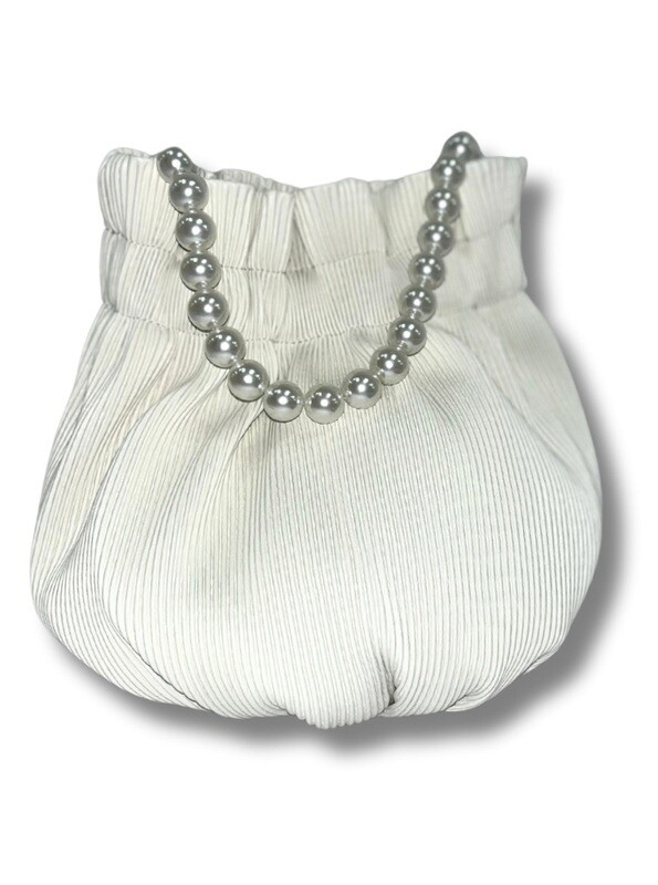 Pretty Persuasions Drawstring Bag w/ Pearl chain