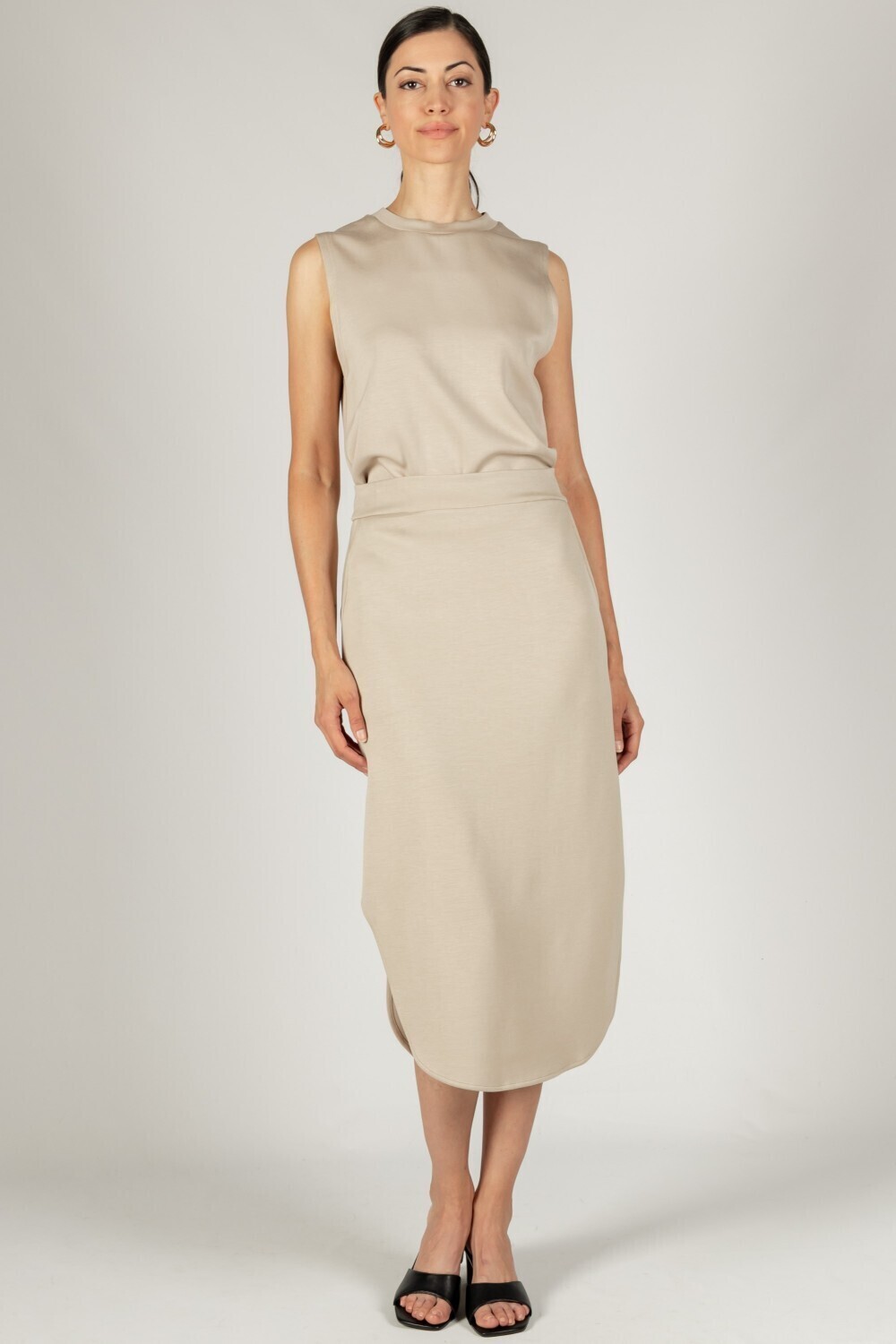 Before You Collection P. CILL Butter Modal Midi Skirt