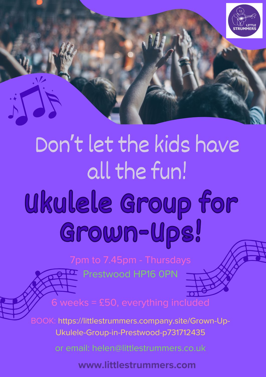 Grown-Up Ukulele Group - Thursdays at 7pm in Prestwood