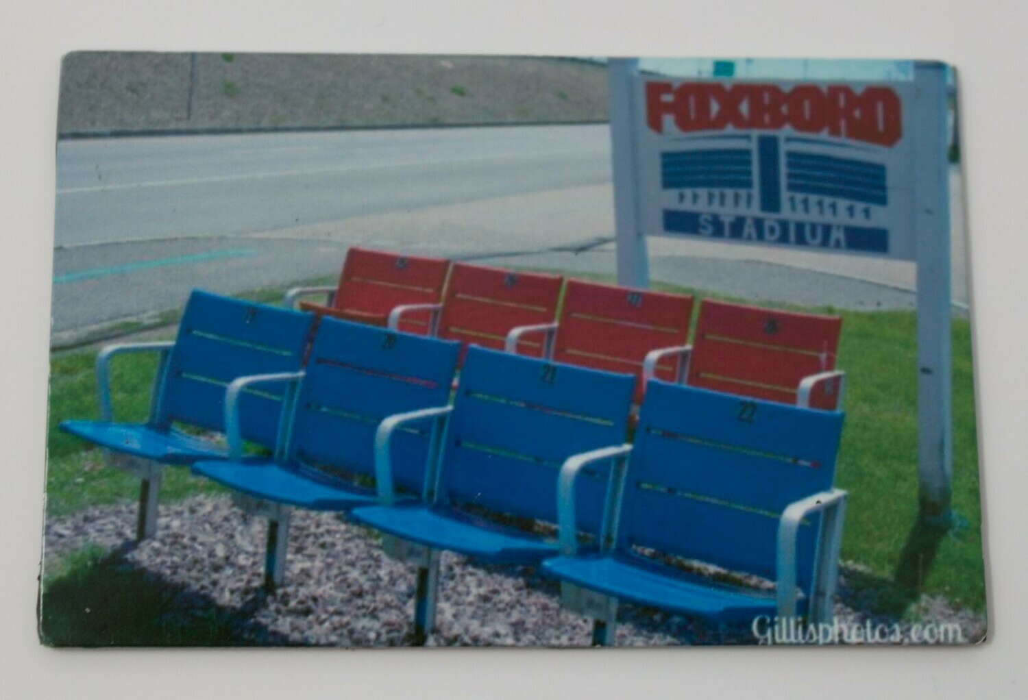 2"x 3" Photo Magnet With Image of Gillette Stadium’s Older Nostalgic Stadium Chairs​