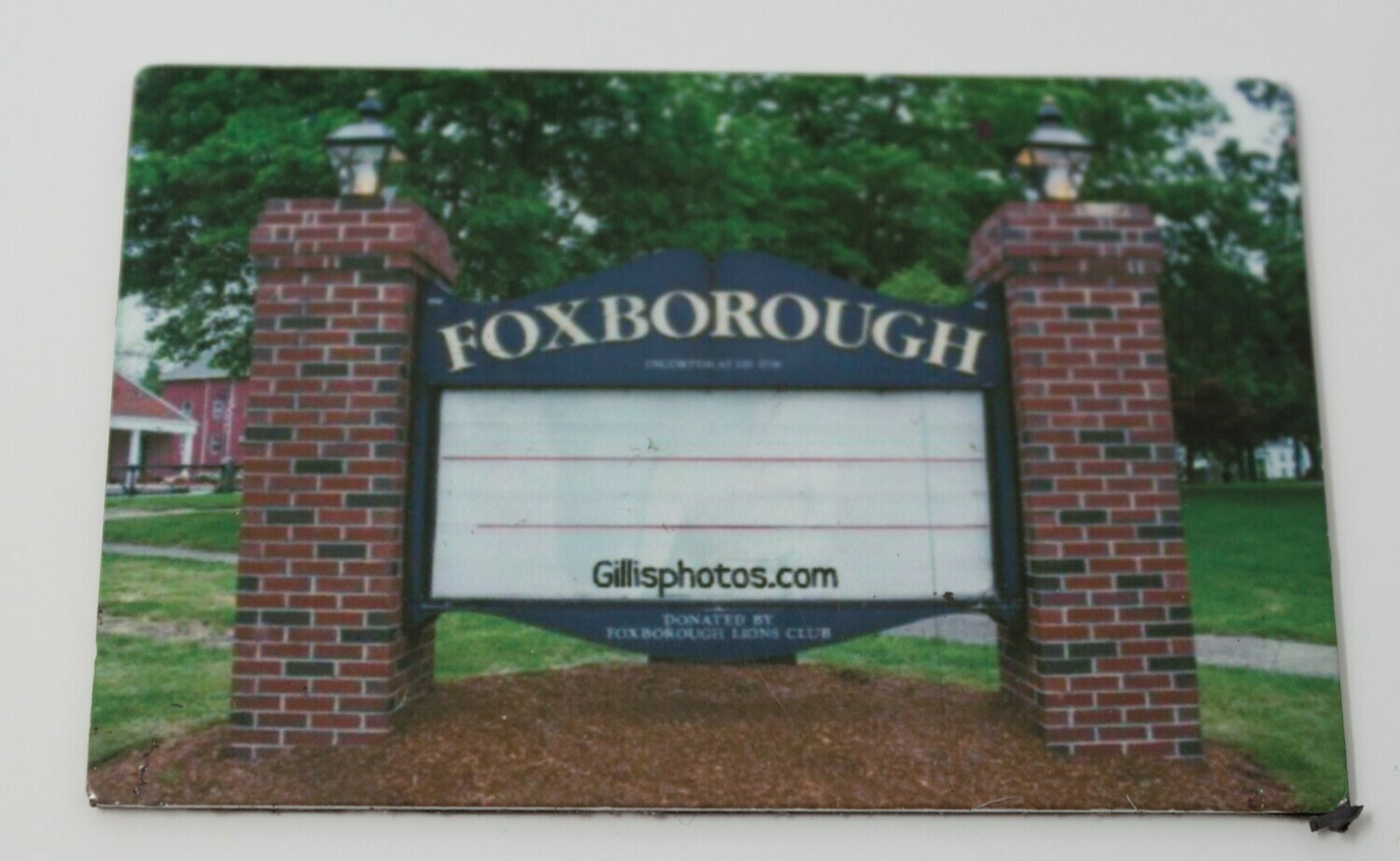 ​Special Order Item-Personalize This Photo Image of Iconic Foxboro Lions Club Sign With Name and Message.
