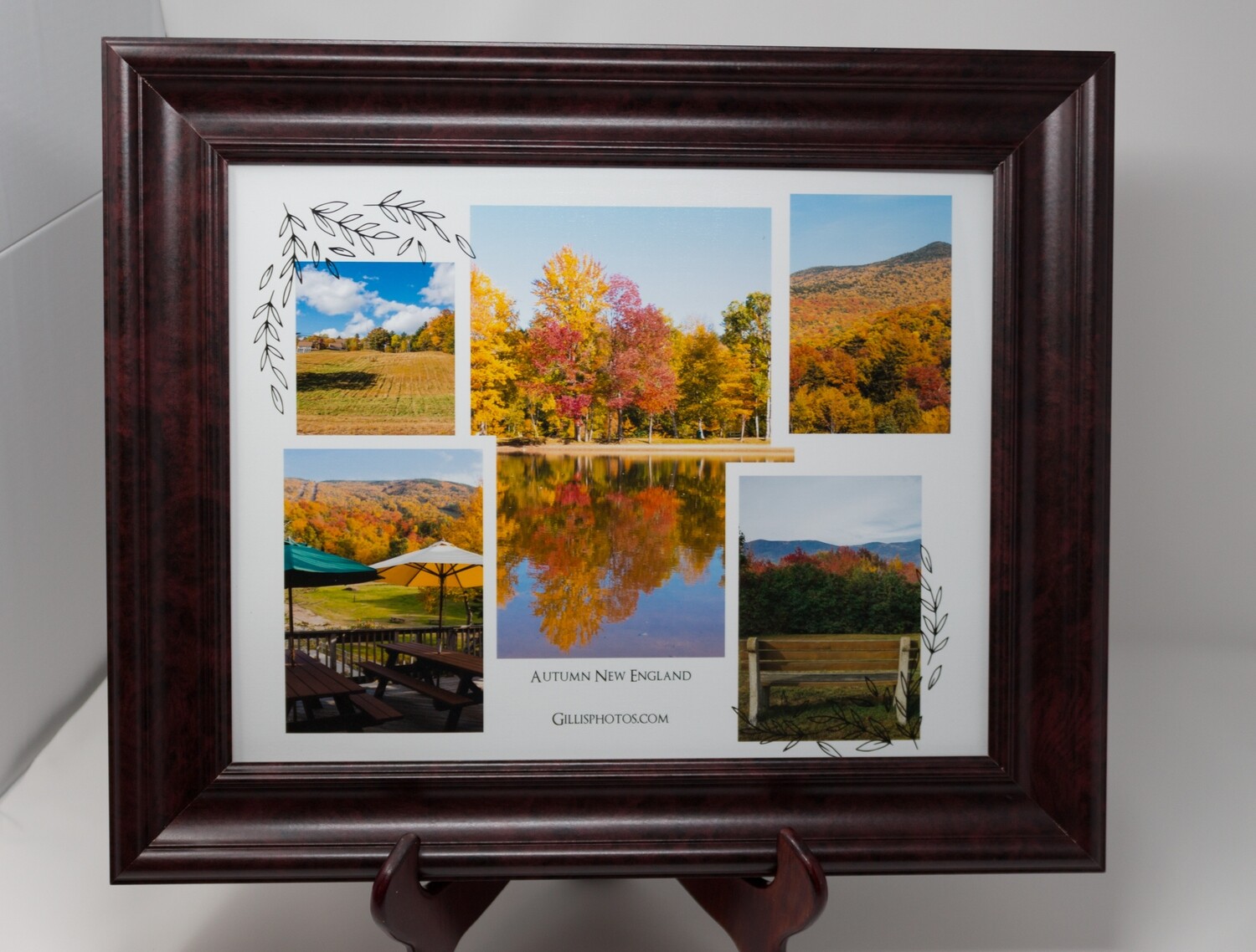 11"x 14" Framed Photo Collage of Images of the Fall Season From Around New England​