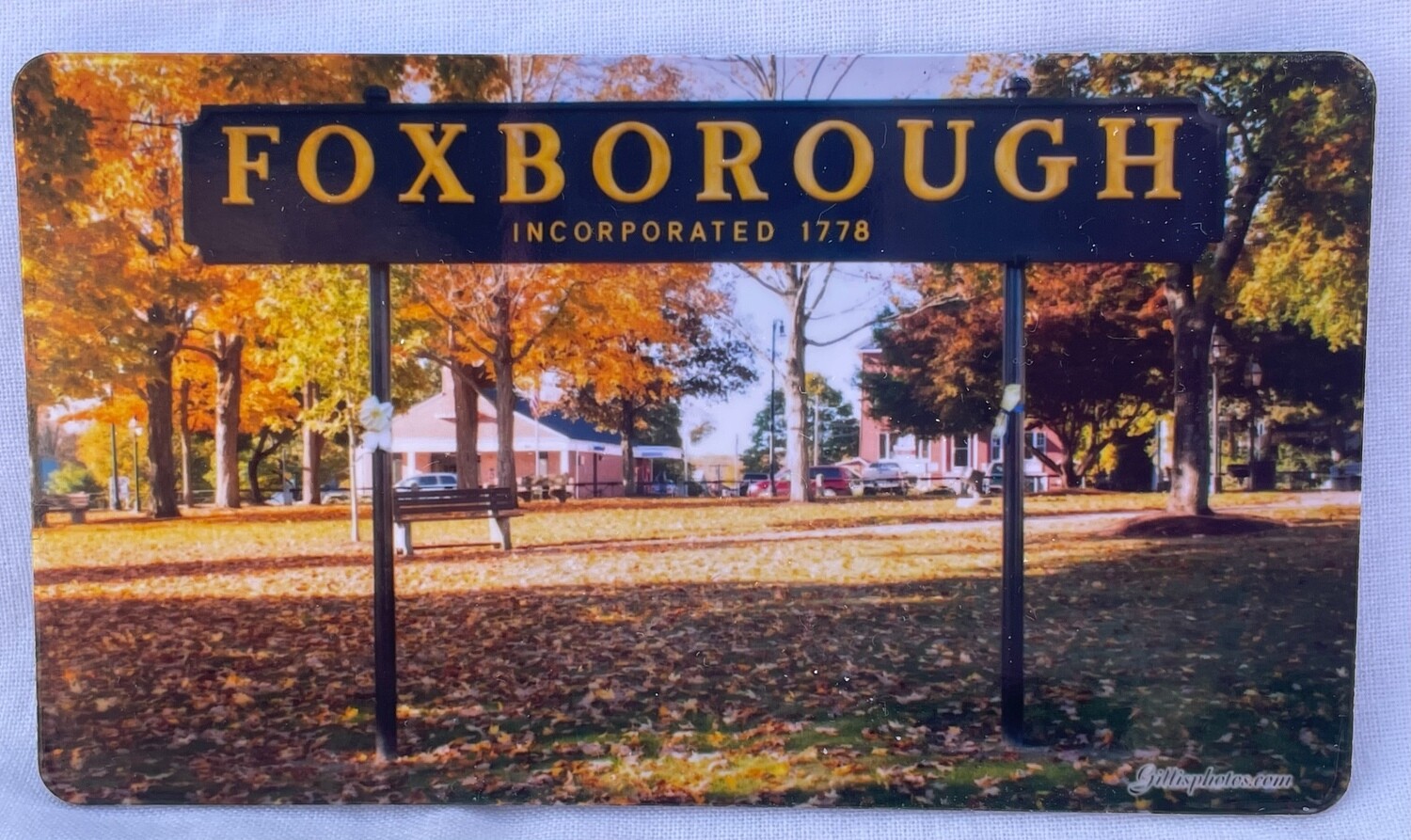 Foxboro Gallery- 2"x 3" Photo Magnet-Iconic Foxboro Sign in Autumn Colors