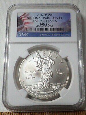 2016 P S$1 NATIONAL PARK SERVICE (EARLY RELEASE) NGC MS70