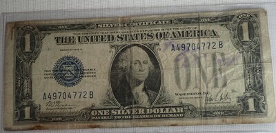 1928 B $1 SILVER CERTIFICATE A497