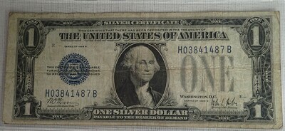 1928 B $1 SILVER CERTIFICATE H038