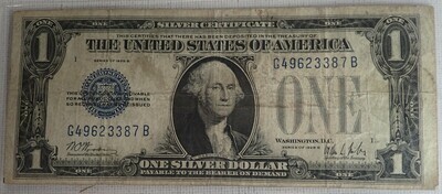 1928 B $1 SILVER CERTIFICATE G496